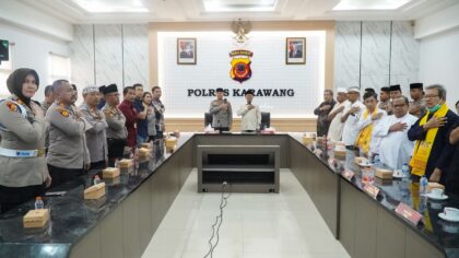 doa lintas agama di Polres Karawang