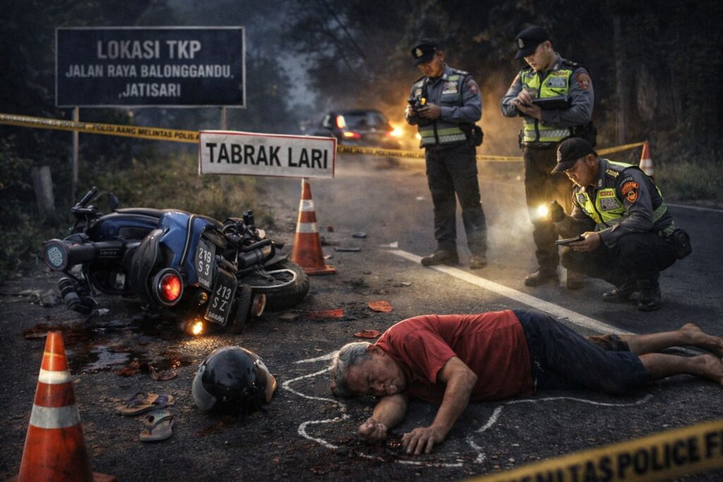 Ilustrasi tabrak lari Karawang kembali menelan korban jiwa setelah seorang pengendara sepeda motor dilaporkan meninggal dunia.