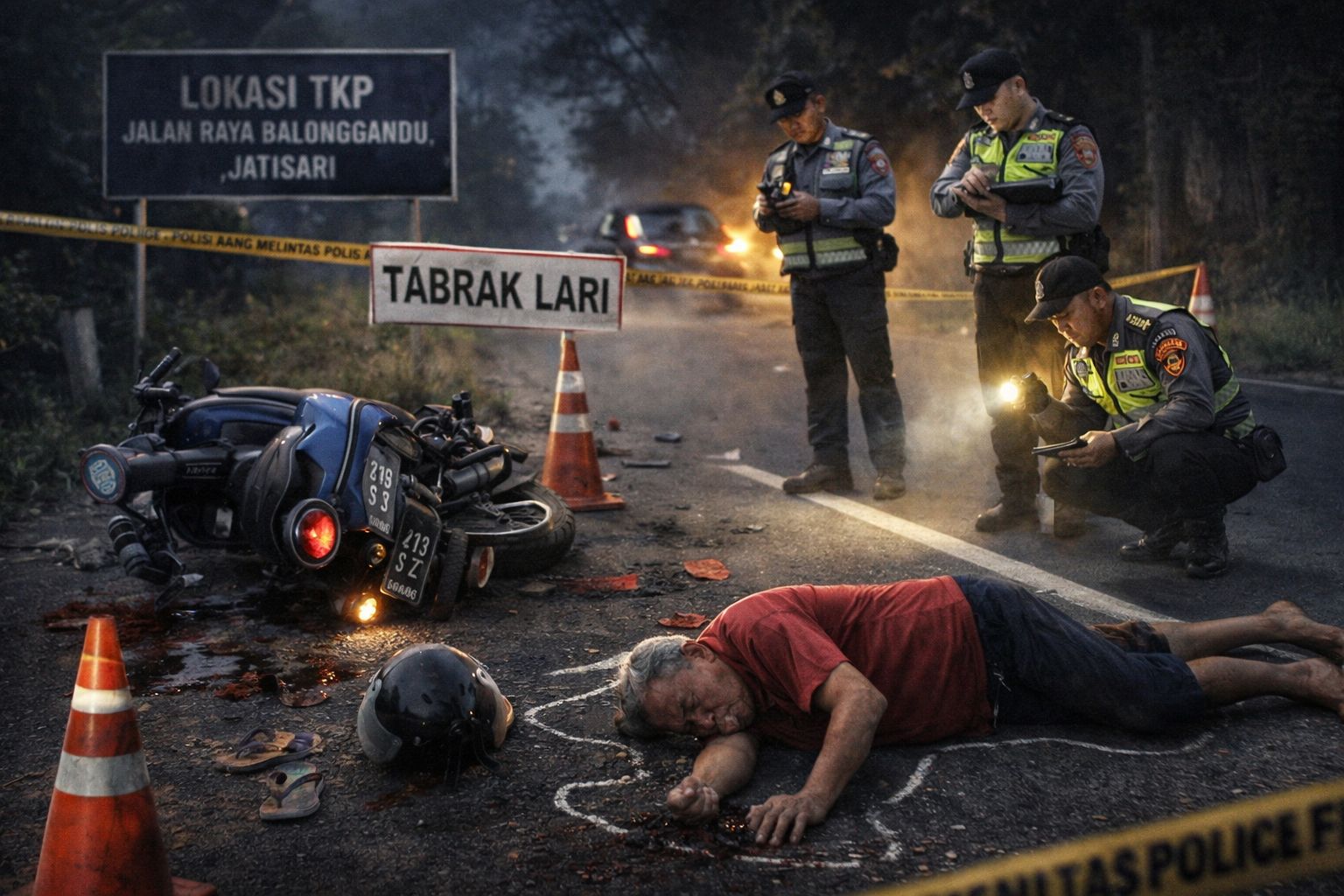 Ilustrasi tabrak lari Karawang kembali menelan korban jiwa setelah seorang pengendara sepeda motor dilaporkan meninggal dunia.