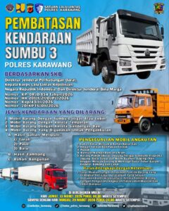 Kebijakan pembatasan operasional kendaraan berat tersebut didasarkan pada Surat Keputusan Bersama (SKB)