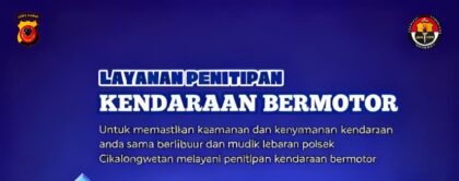 Polsek Cikalongwetan Sediakan Penitipan Kendaraan Gratis