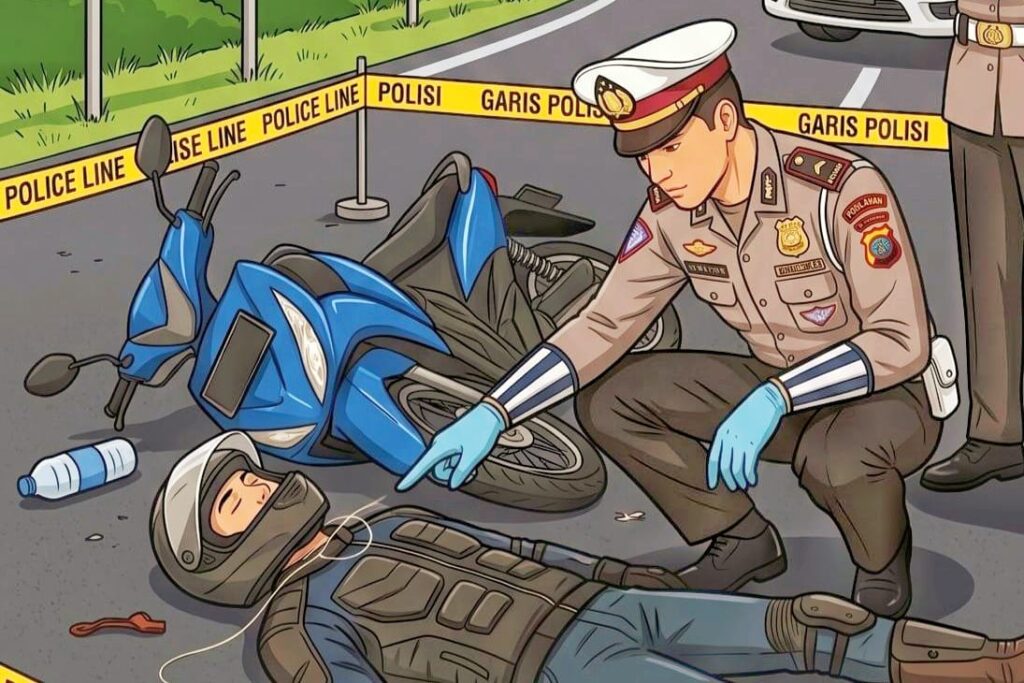 Buruh Harian di Ciampel Tewas Terjerat Benang Layangan saat Berkendara 1 Ilustrasi: Buruh harian C (32) asal Ciampel, Karawang, tewas setelah lehernya terluka terjerat benang layangan saat berkendara di Dusun Kedung Waringin, Kamis (30/4/2026).