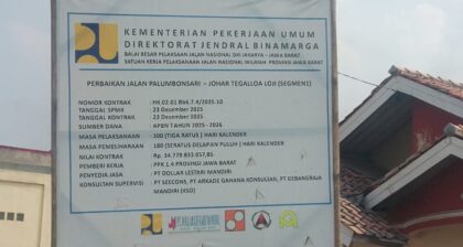 Proyek Jalan Badami-Loji Rp34 miliar di Pangkalan Karawang mangkrak, Karang Taruna desak evaluasi PT Dollar Lestari Mandiri.