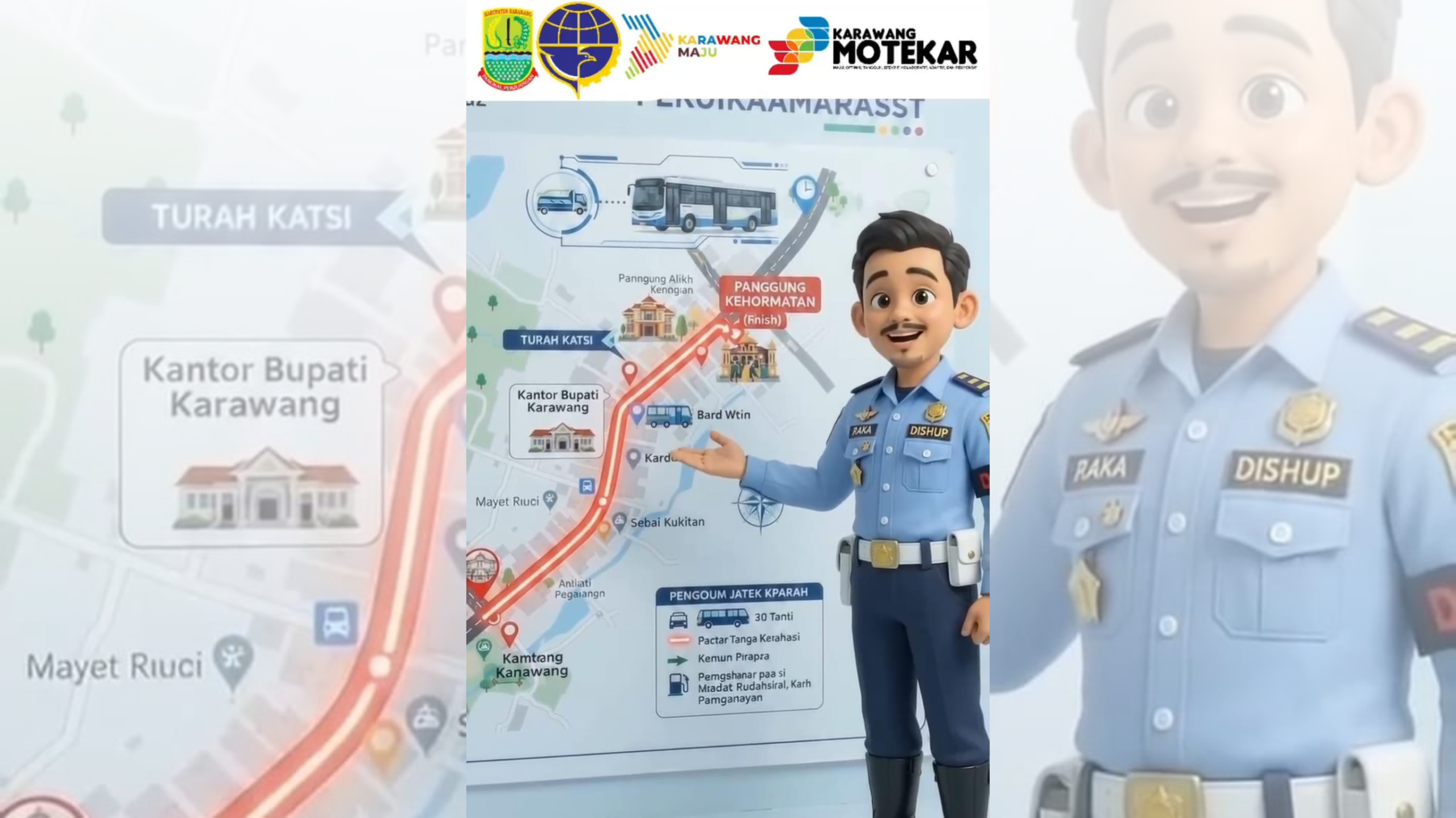 Video sosialisasi rekayasa lalu lintas HUT ke-393 Karawang disorot usai ditemukan tulisan mirip bahasa asing. Pemerhati pertanyakan anggaran Dishub.